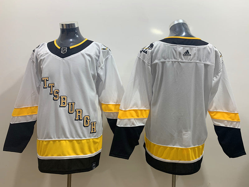 Men's Pittsburgh Penguins White Blank Player Jersey1