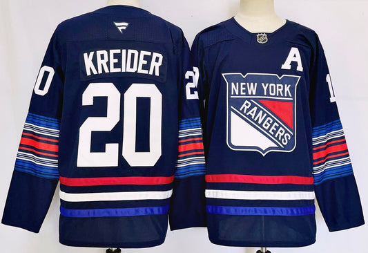 Men's New York Rangers Chris Kreider #20 Navy Player Jersey