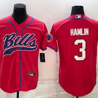 Men's Buffalo Bills Damar Hamlin #3 Red Game Jersey1 Joint Edition