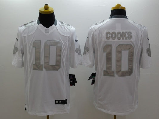 Men's New Orleans Saints Brandin Cooks #10 White Game Jersey1
