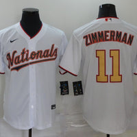 Men's Washington Nationals Ryan Zimmerman #11 White Replica Baseball Jersey1