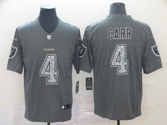 Men's Las Vegas Raiders Derek Carr #4 Gray Player Game Jersey1
