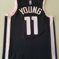 Men's Atlanta Hawks Trae Young #11 NBA Black Swingman Jersey1