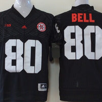 Men's Nebraska Huskers Kenny Bell #80 Black Player Game Jersey