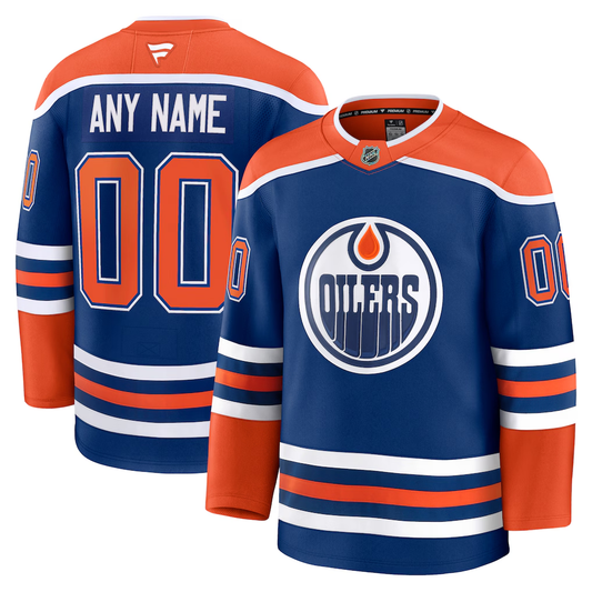 Men's Edmonton Oilers Fanatics Royal Home Premium Custom Jersey