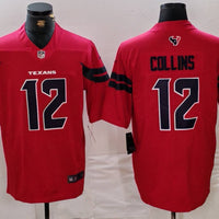 Men's Houston Texans Nico Collins #12 Red Alternate Game Jersey