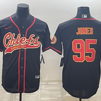 Men's Kansas City Chiefs Chris Jones #95 Black Game Jersey1 Joint Edition