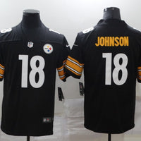 Men's Pittsburgh Steelers Diontae Johnson #18 Black Game Jersey1