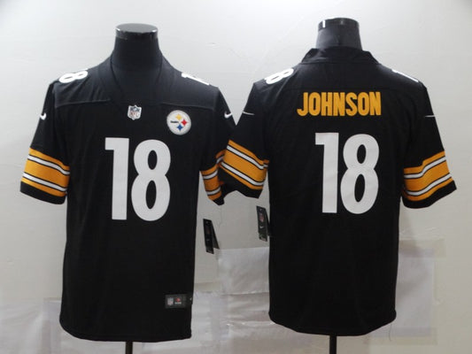 Men's Pittsburgh Steelers Diontae Johnson #18 Black Game Jersey1