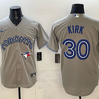 Men's Toronto Blue Jays Alejandro Kirk #30 Grey Replica Player Jersey