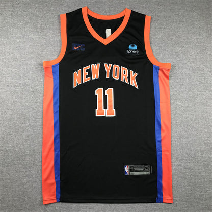 Men's New York Knicks Jalen Brunson #11 Black 2022/23 Swingman Jersey1 - City Edition