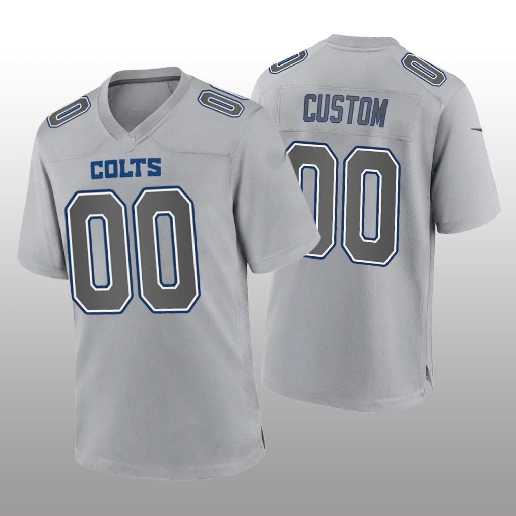 Custom1 Indianapolis Colts Gray Game Atmosphere Jersey1 Stitched Jersey1 Football Jerseys