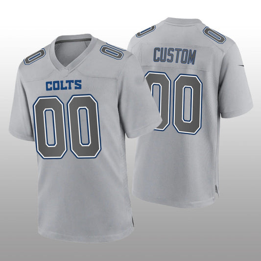 Custom1 Indianapolis Colts Gray Game Atmosphere Jersey1 Stitched Jersey1 Football Jerseys