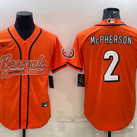 Men's Cincinnati Bengals Evan McPherson #2 Orange Fashion Game Jersey1
