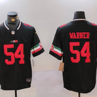 Men's San Francisco 49ers Fred Warner #54 Black Game Player Jersey1