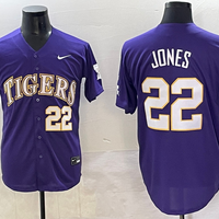 Men's LSU Tigers Jared Jones #22 Purple Replica Player Jersey