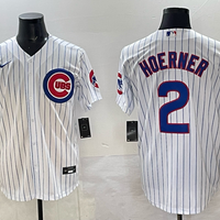 Men's Chicago Cubs Nico Hoerner #2 White Home Limited Player Jersey