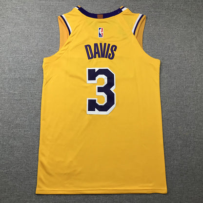 Men's Los Angeles Lakers Anthony Davis #3 Gold 2022/23 Swingman Jersey1 - Icon Edition
