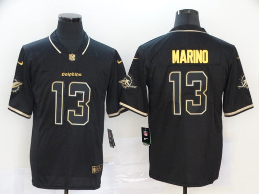 Men's Miami Dolphins Dan Marino #13 Black Alternate Game Jersey1