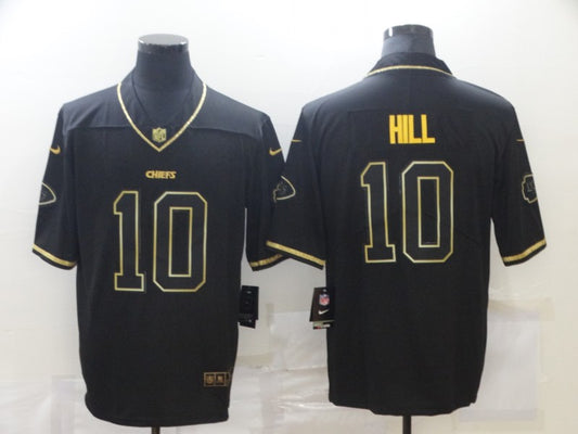 Men's Kansas City Chiefs Tyreek Hill #10 Black Game Jersey1