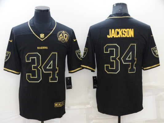 Men's Las Vegas Raiders #34 Bo Jackson Black Limited Jersey1