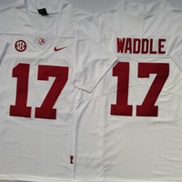 Men's Alabama Crimson Tide Jaylen Waddle #17 White Player Game Jersey