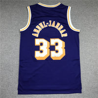Men's Los Angeles Lakers Kareem Abdul-Jabbar Hardwood Classics Swingman Jersey1