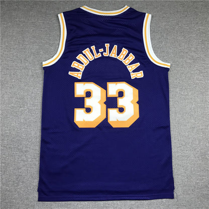 Men's Los Angeles Lakers Kareem Abdul-Jabbar Hardwood Classics Swingman Jersey1