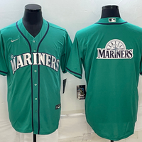 Men's Seattle Mariners Aqua Alternate Replica Team Jersey1
