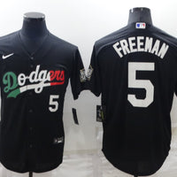 Men's Los Angeles Dodgers Freddie Freeman #5 Black Fashion Stitched Jersey1