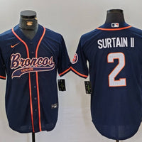 Men's Denver Broncos Patrick Surtain II #2 Navy Player Jersey1