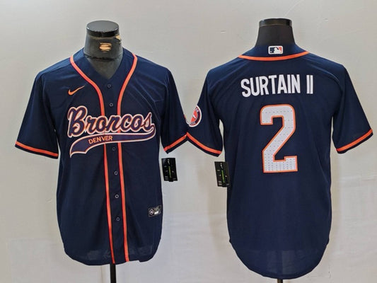 Men's Denver Broncos Patrick Surtain II #2 Navy Player Jersey1