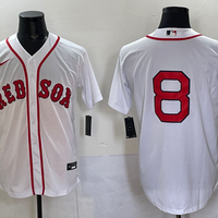 Men's Boston Red Sox Carl Yastrzemski #8 White Replica Player Jersey