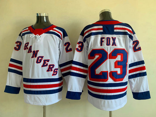 Men's New York Rangers Adam Fox #23 White Player Jersey1