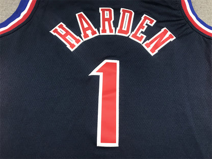 Men's Philadelphia 76ers James Harden Navy 2021/22 Swingman Jersey1 City Edition