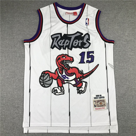 Men's Toronto Raptors Vince Carter Mitchell & Ness White Classics Jersey1