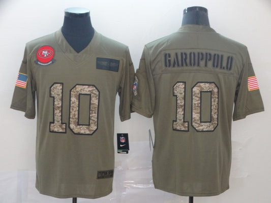 Men's San Francisco 49ers Jimmy Garoppolo #10 Brown Game Player Jersey1