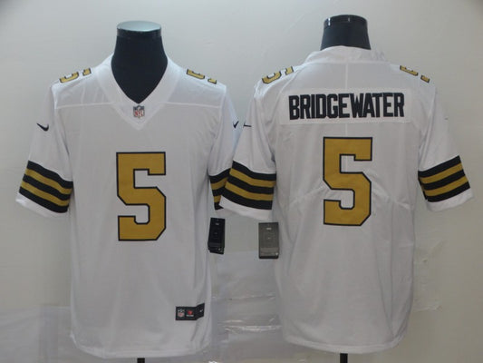 Men's New Orleans Saints Teddy Bridgewater #5 White Player Game Jersey1