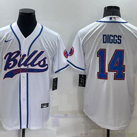Men's Buffalo Bills Stefon Diggs #14 White Game Jersey1 Joint Edition