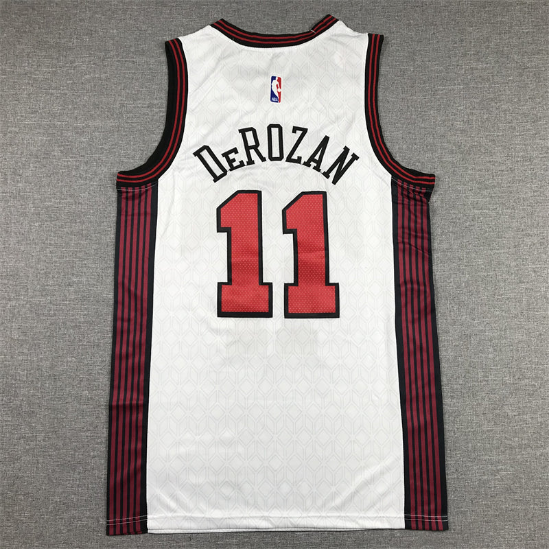 Men's Chicago Bulls DeMar DeRozan #11 White 2022/23 Swingman Jersey1 - City Edition