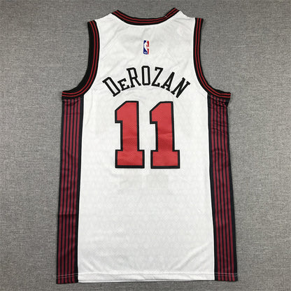 Men's Chicago Bulls DeMar DeRozan #11 White 2022/23 Swingman Jersey1 - City Edition