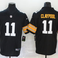 Men's Pittsburgh Steelers #11 Chase Claypool Black Player Game Jersey1