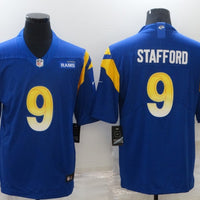 Men's Los Angeles Rams Matthew Stafford #9 Blue Vapor Limited Jersey1
