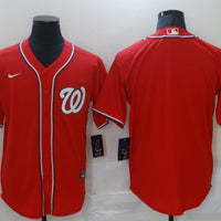 Men's Washington Nationals Red Alternate Replica Blank Jersey1