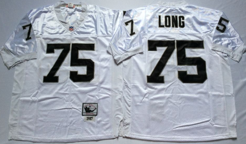 Men's Oakland Raiders Howie Long Mitchell & Ness White Legacy Replica Jersey1