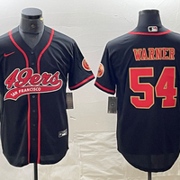 Men's San Francisco 49ers Fred Warner #54 Black Fashion Jersey1 Joint Edition