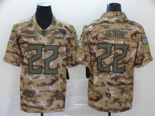 Men's Tennessee Titans Derrick Henry #22 Camouflage Game Jersey1