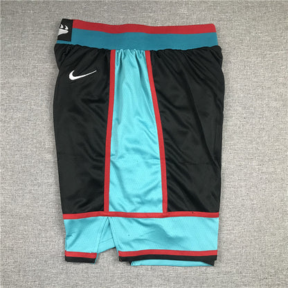 Men's Memphis Grizzlies Black/Turquoise Basketball Shorts1