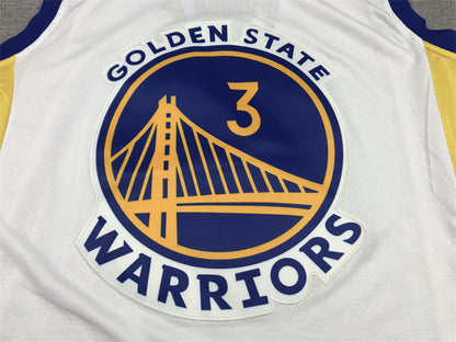 Men's Golden State Warriors Jordan Poole #3 White 2022/23 Swingman Jersey1 - Association Edition