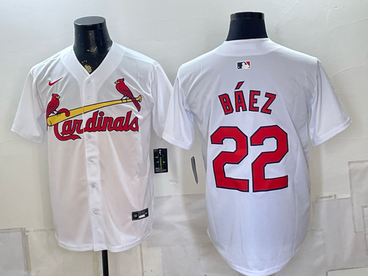 Men's St. Louis Cardinals Joshua Baez #22 White Home Limited Player Jersey
